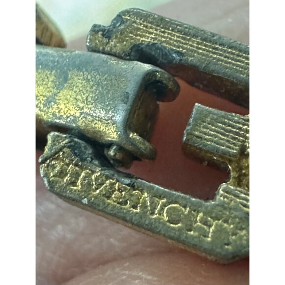 Vintage Givenchy Gold-Tone Necklace With Blue & Purple Crystal Pendant - Picture 7 of 8